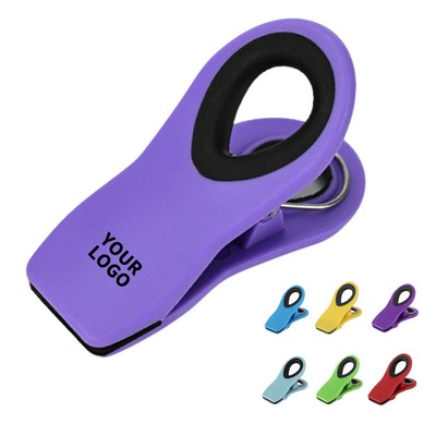 Magnetic Grip Bag Clip Plastic Body Spring Hinge 2.83"