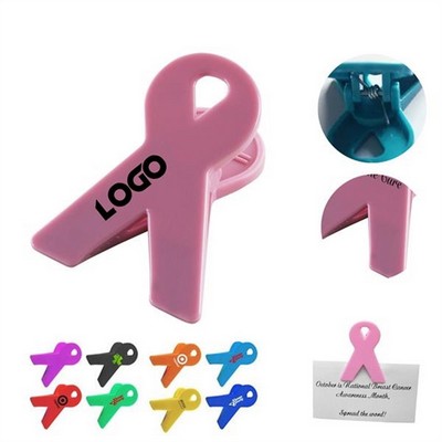 Awareness Ribbon Magnetic Memo Holder Clips