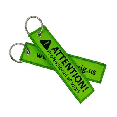 Woven Fabric Key Chain Tag