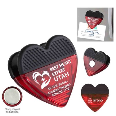Heart Shaped Magnet And Memo Clip