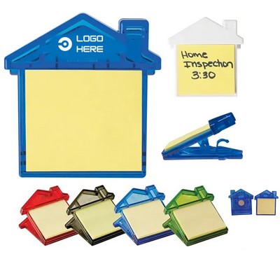 Multi-Use House Shaped Memo Clip With Notepad