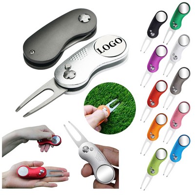Foldable Metal Golf Divot Repair Tool