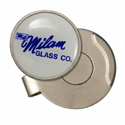 Economy Hat Clips Pearl Nickel w/ 3/4" ColorQuick Ballmarker