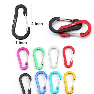 2" Aluminum Alloy Carabiner Clip Climbing Buckle Key Chain