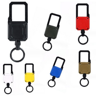 Outdoor All Metal Square Magnetic Keychain Lanyard